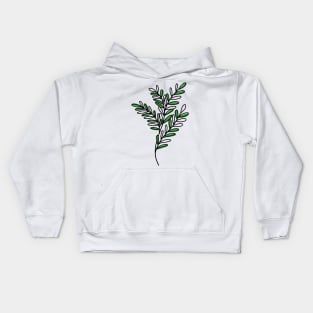 Simple cute leaf 13 Kids Hoodie